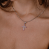 Крест Cartier Pink Sapphire and Diamonds White Gold Cross Pendant Necklace (38647) №8