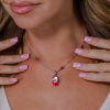 Колье Aaron Basha LadyBug Necklace & Red Diamond Bow Baby Shoe (37066) №5