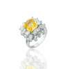 Кольцо  4.14 ct Natural Sapphire Intense Yellow & Diamonds (39642) №3