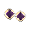 Серьги  В стиле Bvlgari Pyramid Amethyst White & Yellow Gold (38417) №2