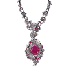 Колье  27.0 ct Natutal Red Ruby & Black & White Diamonds (38811) №4