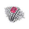 Кольцо  Red Ruby 3,50 ct Radiant & 3.50 ct Diamonds & White Gold (39573) №4