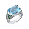 Кольцо Harry Winston Aquamarine & Diamonds & Chrysolite in Platinum (39267) №2