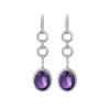 Серьги  WHITE GOLD & AMETHYST & DIAMONDS (38584) №2