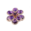 Кольцо  Moving Amethyst & Diamonds Flower (38945) №4