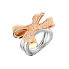 Кольцо  White & Rose Gold Diamonds Bow (38632) №5