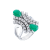 Кольцо  1,00 ct Round Diamonds & Green Stone (39561) №4