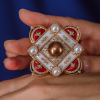 Брошь  Vintage Brooch Pearl & Enamel & Diamonds (38829) №5